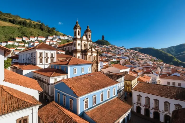 Vista panorâmica da cidade de ouro preto mg.