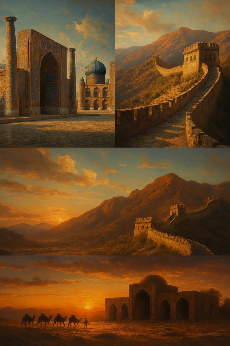 Guia completo para planejar sua viagem pela Rota da Seda, com destaque para Samarkand, Xi'an e caravançarais históricos.